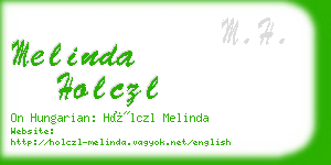 melinda holczl business card